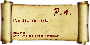 Pandia Armida névjegykártya